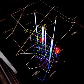 Lichtmodell des Kohlenabbaus